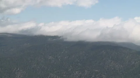 Moisture Laden Clouds Moving up Slopes of Sierra Nevada Mountains Stock Footage 54715383