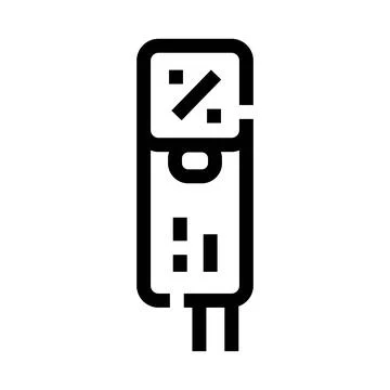 Moisture meter device measuring humidity percentage icon Stock Illustration