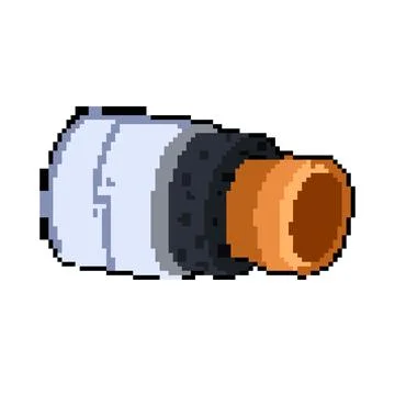 Moisture pipe insulation pixel art vector illustration Stockillustratie