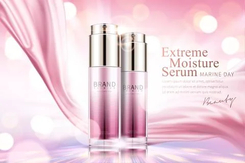 Moisture serum ads Stock Illustration