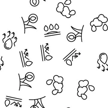 Moisture Water Drop Vector Seamless Pattern Stock Illustration