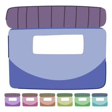 Moisturizer cleansing cream vector cartoon graphic Stock Illustration