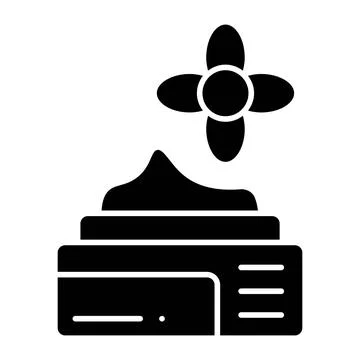 Moisturizer Cream Glyph Icon Stock Illustration