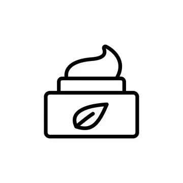 Moisturizer cream leaf icon. Simple line, outline vector elements of alternative Stock Illustration
