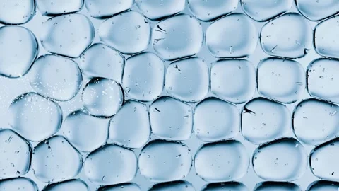 Moisturizer Molecule Penetrating Hexagonal Skin Cell Structure on Minimal B.. Stock Footage 335505886