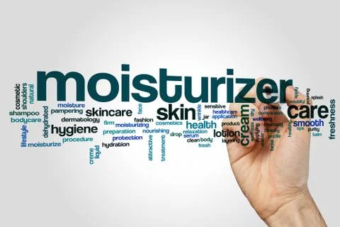 Moisturizer word cloud Stock Photos