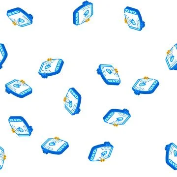Moisturizing air device isometric icon seamless pattern Stock Illustration