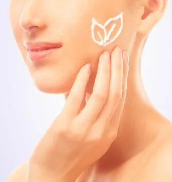 Moisturizing cream for the face Foto stock