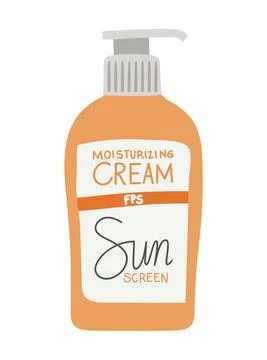Moisturizing cream fps sunscreen on a white background Illustrazione stock