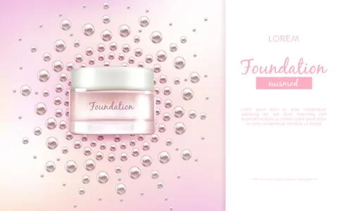 Moisturizing cream realistic vector promo banner Stock Illustration
