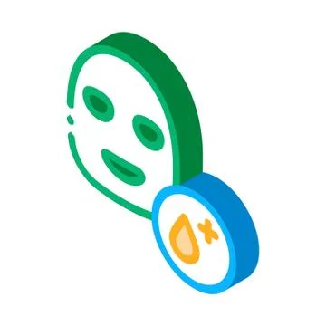 Moisturizing Face Mask isometric icon vector illustration Stock Illustration