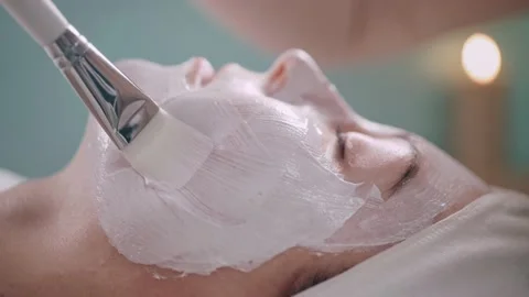 Moisturizing facial mask Stock Footage 237534617