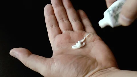 Moisturizing the hands Stock Footage 79410279