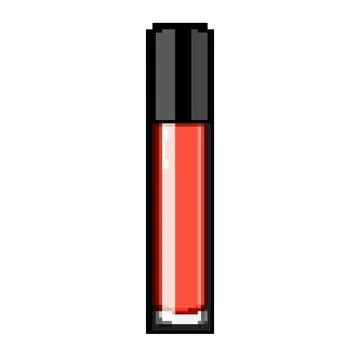 Moisturizing lip gloss pixel art vector illustration Stock Illustration