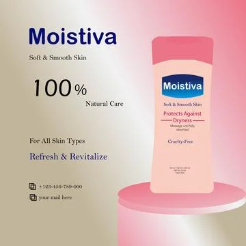 Moisturizing Lotion Template Stock Illustration