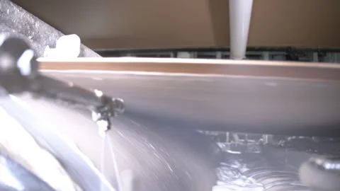 Moisturizing machine for processing cardboard material Stock-Footage 303104243