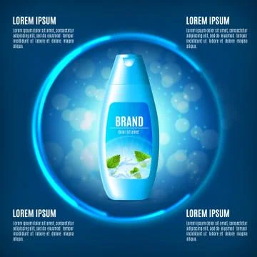 Moisturizing shampoo for hair Stock Illustration