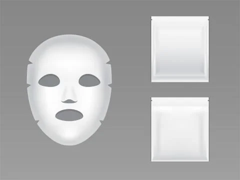 Moisturizing sheet face mask realistic vector Stock-Illustration