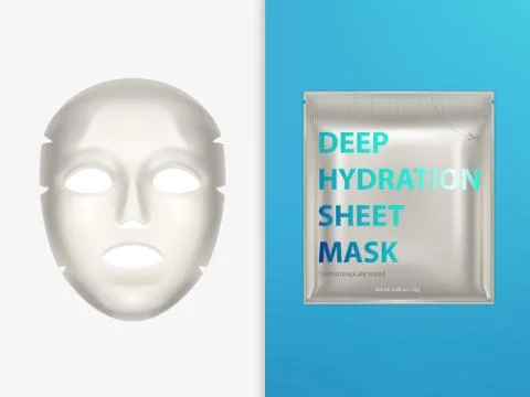 Moisturizing sheet face mask realistic vector Stock-Illustration
