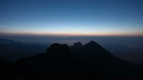 At the moiuntains in the night time lapse Stock Footage 101748691