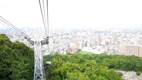 Moiwa Ropeway is a skyscraper Vídeos de archivo 94763359