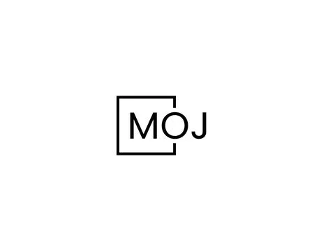 MOJ letter initial logo design vector illustration Stock Illustration