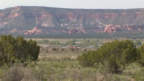 Mojave desert with railroad and mountains. Kern county ,California USA Stock Footage 105547053