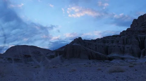 Mojave desert Red Rocks timelapse day time sun sky clouds sunset 2 Stock Footage 50521715