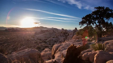 Mojave Desert Sunset Timelapse Stock Footage 46720860