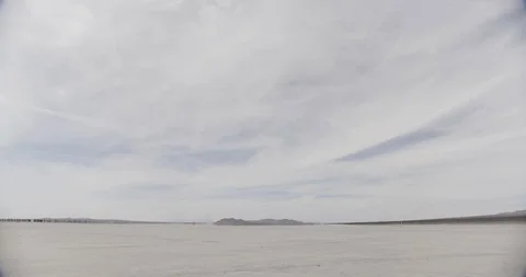 Mojave Dry Lake Bed Extreme Wide Shot Static Stock Footage 89978503