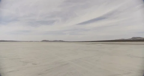 Mojave Dry Lake Bed Pan Left Wide Shot Stock Footage 89941585