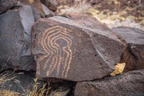 Mojave Petroglyph 01 Stock Photos