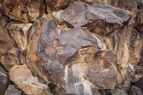 Mojave Petroglyph 02 Stock Photos