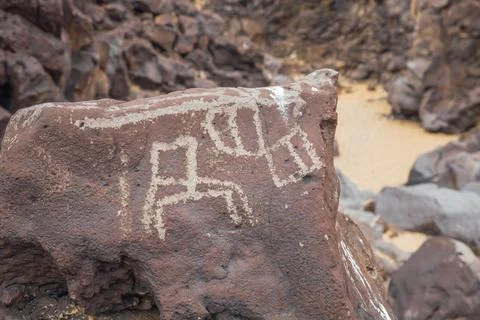Mojave Petroglyph 03 Stock Photos