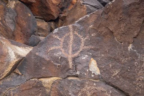 Mojave Petroglyph 04 Stock Photos