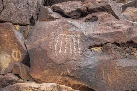 Mojave Petroglyph 07 Stock Photos