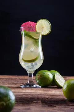 Mojito on black Stock Photos