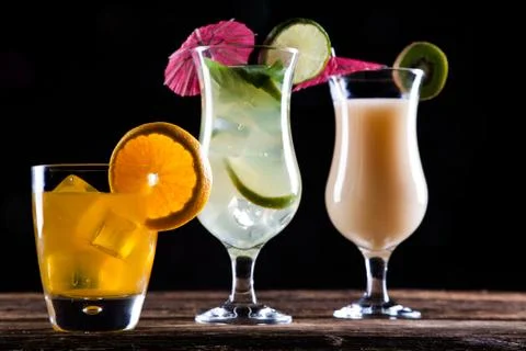 Mojito on black Stock Photos