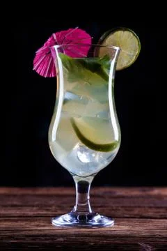 Mojito on black Stock Photos