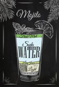 Mojito chalk Stock Illustration