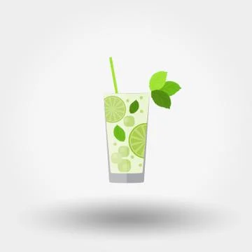 Mojito. Cocktail icon Stock Illustration