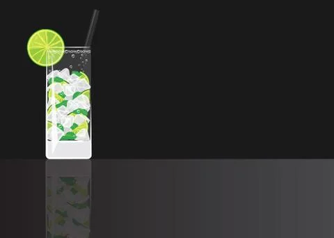 Mojito cocktail Stock Illustration