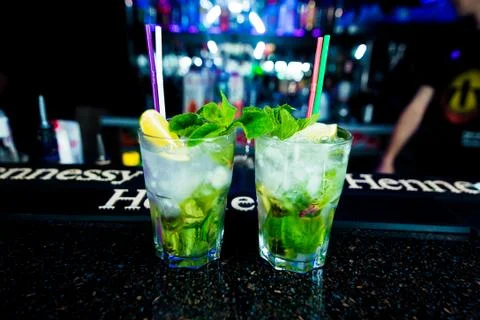 Mojito cocktail 库存照片