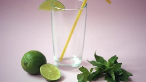 Mojito cooler cocktail Stock Footage 77331329