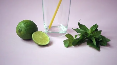 Mojito cooler cocktail Stock Footage 77331334