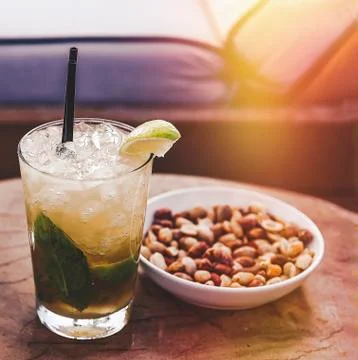 Mojito Drink. Isolated. Stock Photos