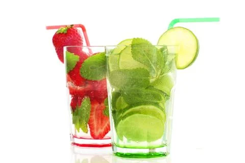 Mojito isolated on white Stock Photos
