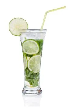 Mojito on white Stock Photos