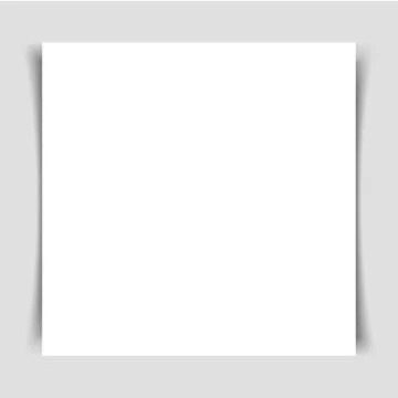 Mok-up of square flyer with shadow on a gray background Stock Illustration