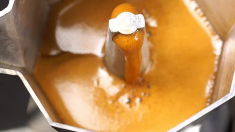 Moka Pot Coffee Stock Footage 127121962